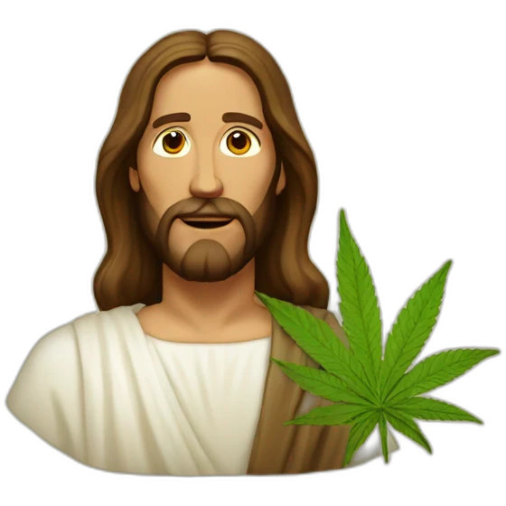 Jesus-weed emoji