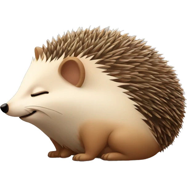 sleeping on the back hedgehog  emoji