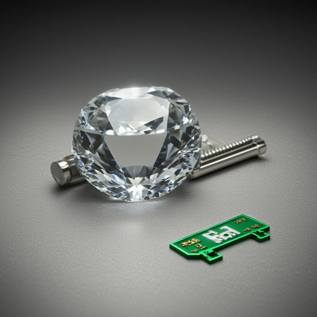 real diamond, circle-diamont gem shape, color #9665db, with complex 🗝️ key  symbol on the diamond. emoji