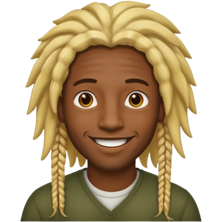 Black malw with blond rastas emoji