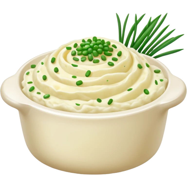 Mashed potatoes with chives emoji