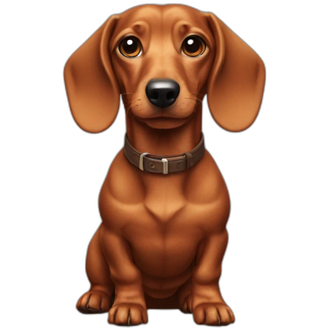 A dachshund shooting skeet emoji