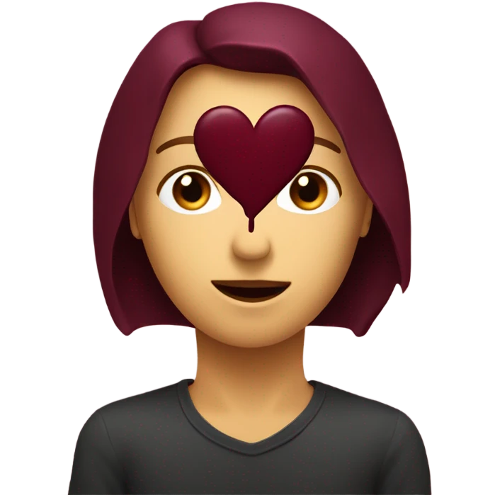 burgundy broken heart emoji