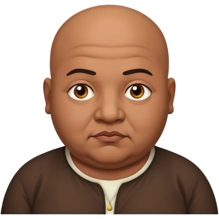 Fat bald indian emoji