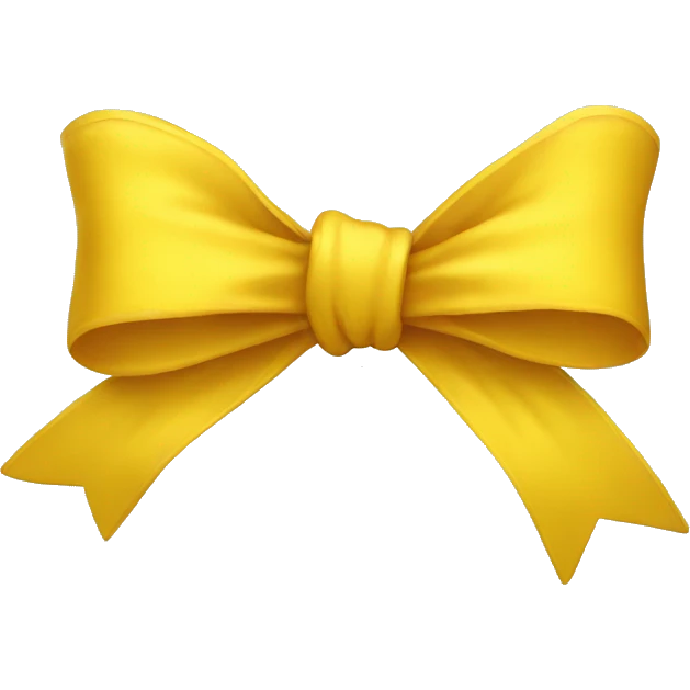 Yellow bow emoji