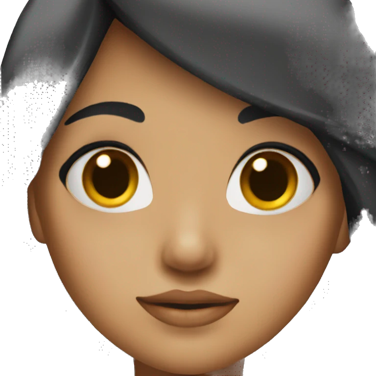 Girl with black hair  emoji