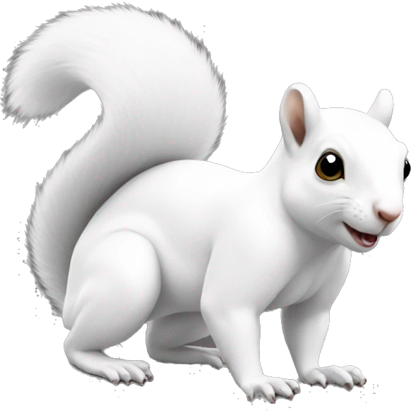 white squirrel funny emoji