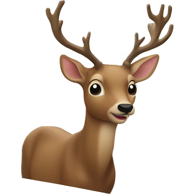 Deer at a residential house emoji