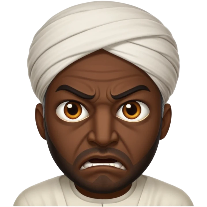 in profile, angry Iranian emoji