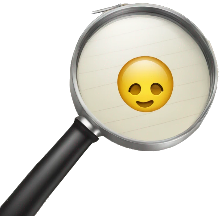 magnifying glass over a clipboard emoji