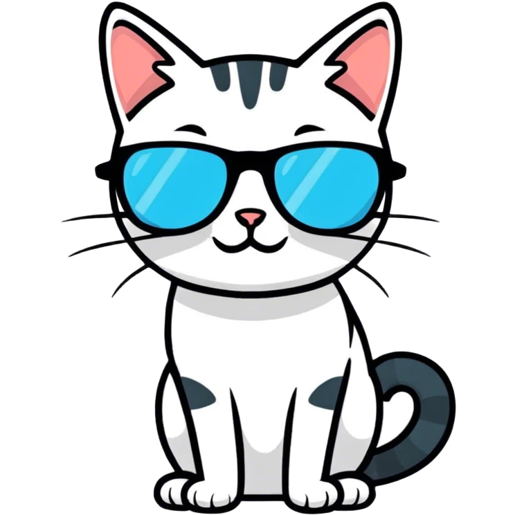 Cat with sunglasses emoji