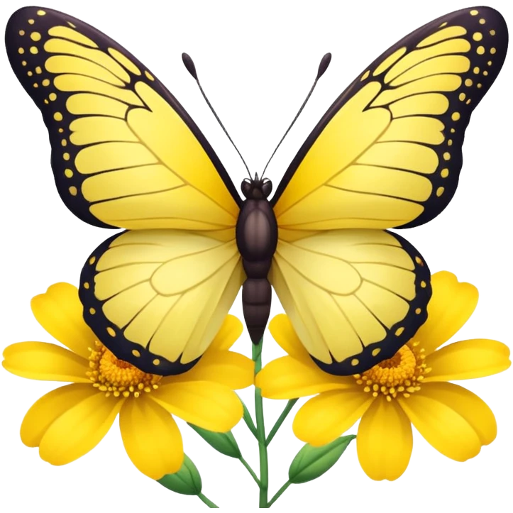 butterfly on flower emoji