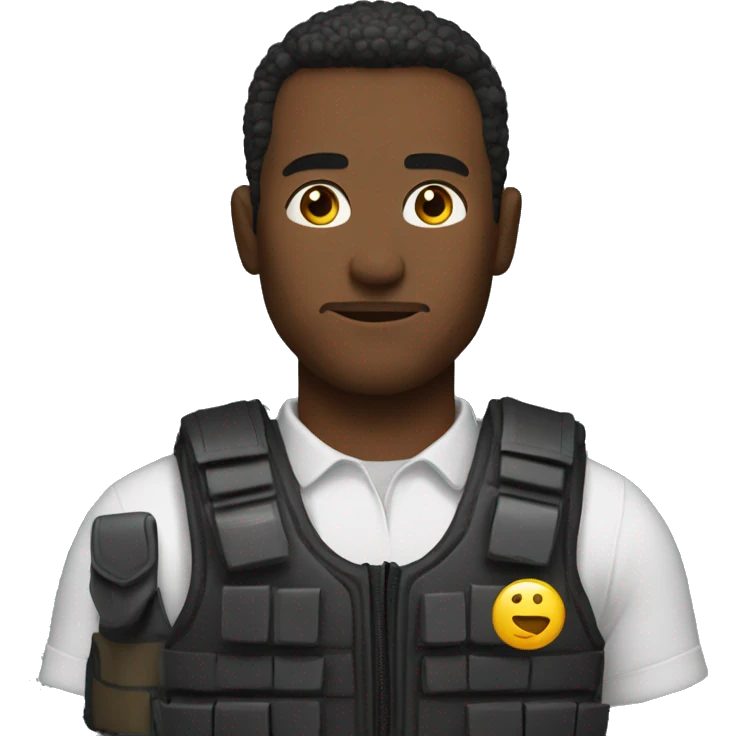 Man with bulletproof vest  emoji