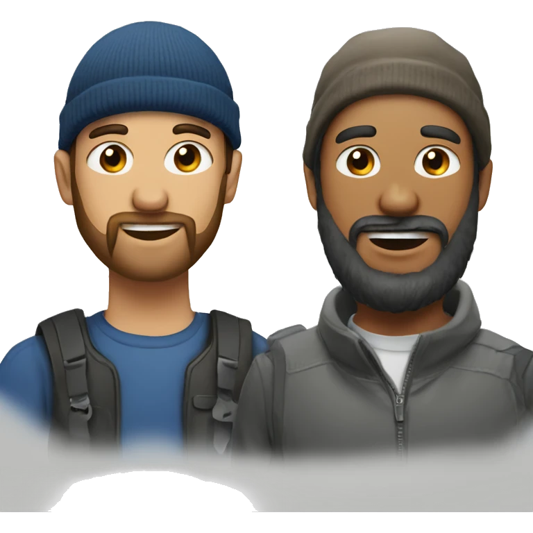 two tech leads men one with beard and one with beanie emoji
