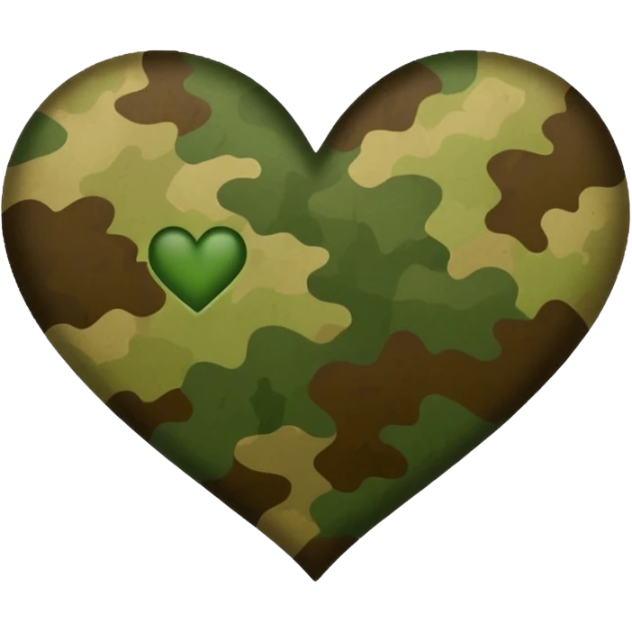 Camouflage heart  emoji