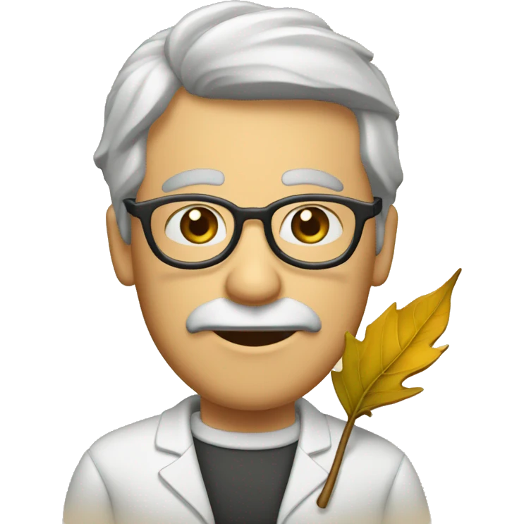 profesor con una hoja de papel emoji