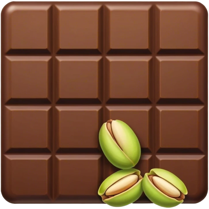 chocolate bar with pistachio filling emoji