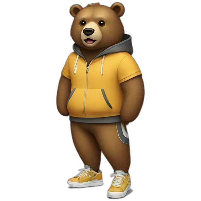Bear with sneakers emoji