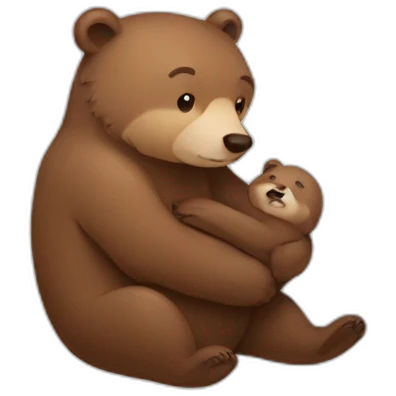 Bear love otters emoji