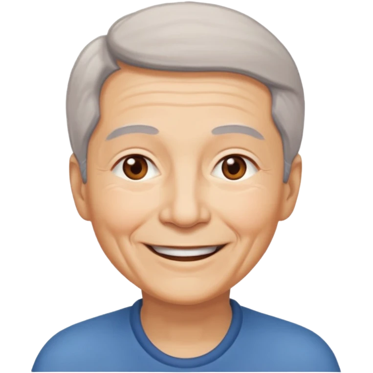 make a character looks like 67 smiling with eyes and mouth emoji