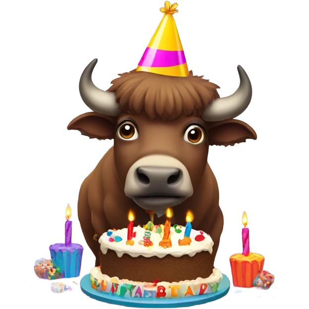 Bison birthday emoji