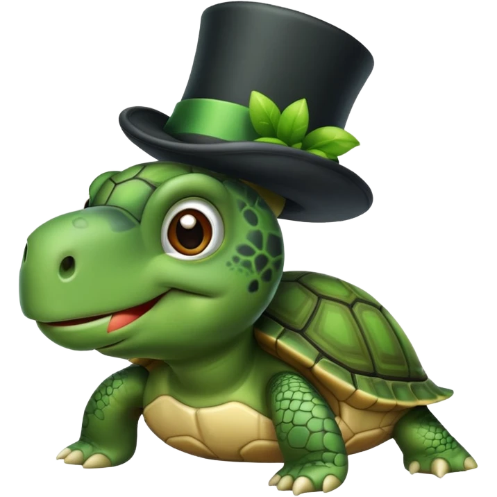 turtle with a tophat emoji