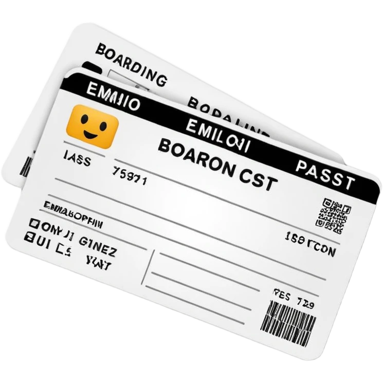 boarding pass emoji