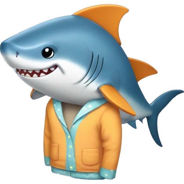 Tiburón en pijama emoji