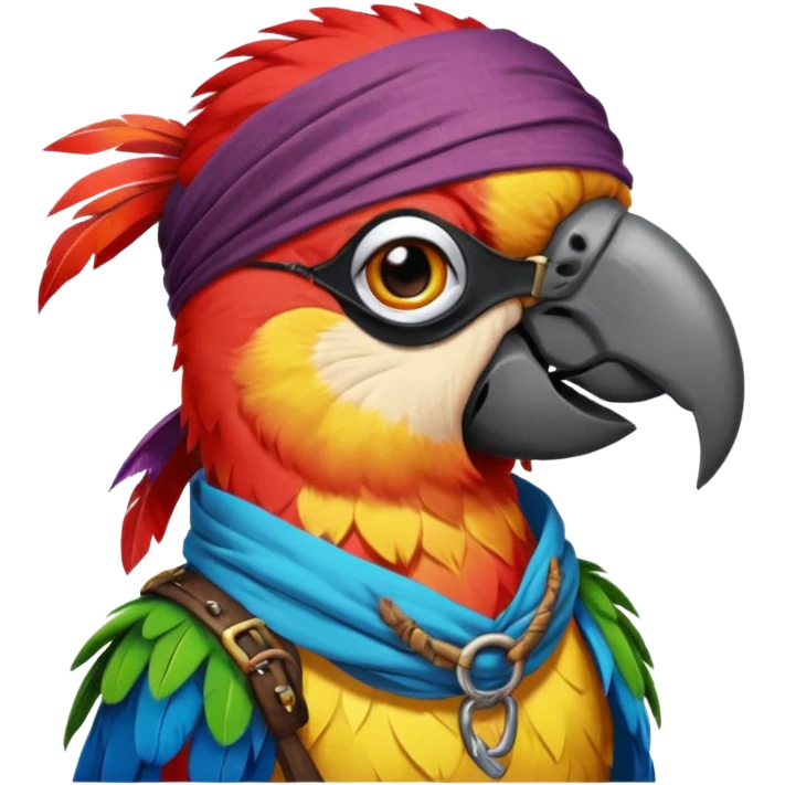pirate and parrot emoji