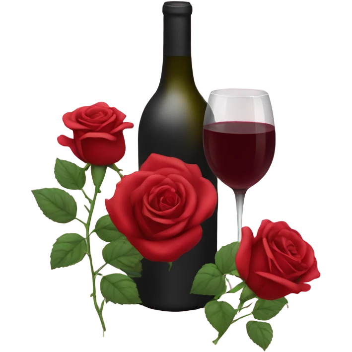 wine and roses emoji