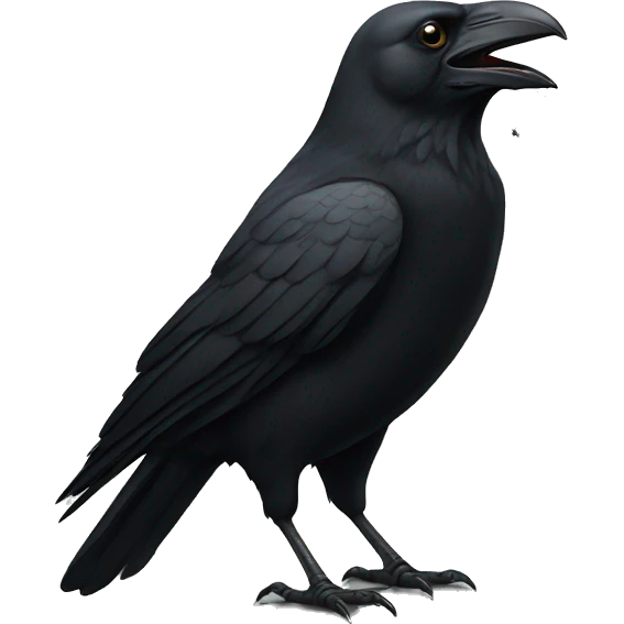  crow smokes a cigarette emoji