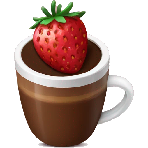 strawberries and nutella in a cup emoji