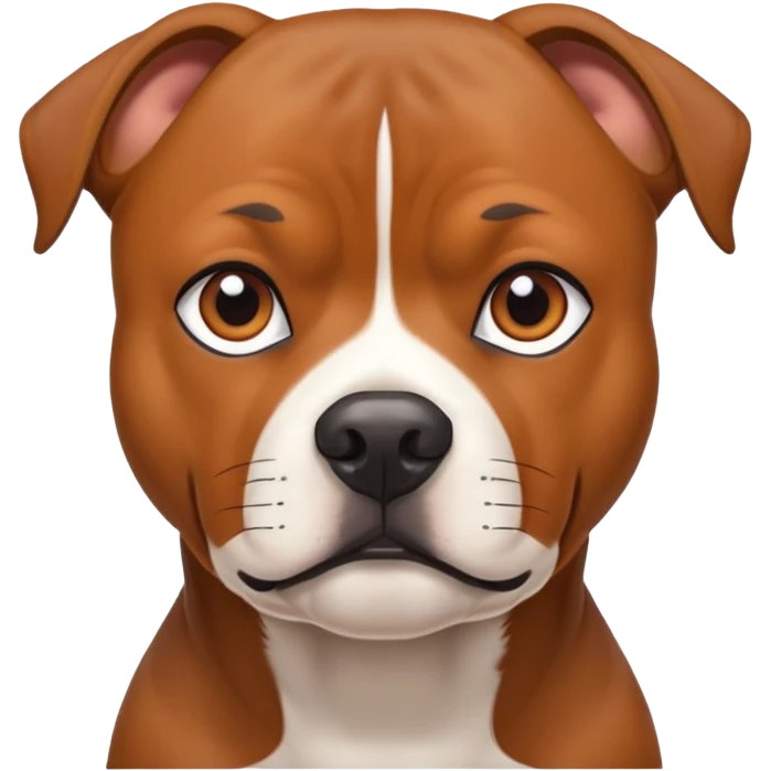 Brown staffy emoji