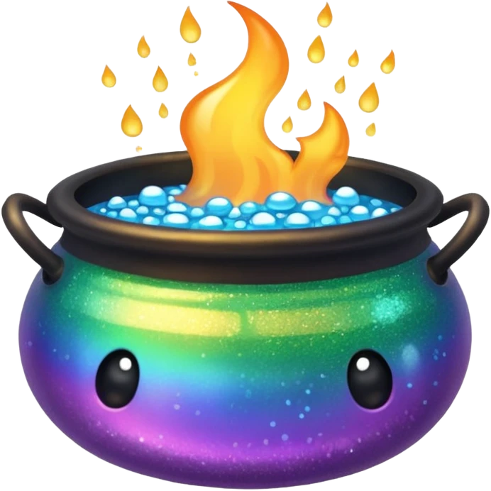 glitter cauldron emoji