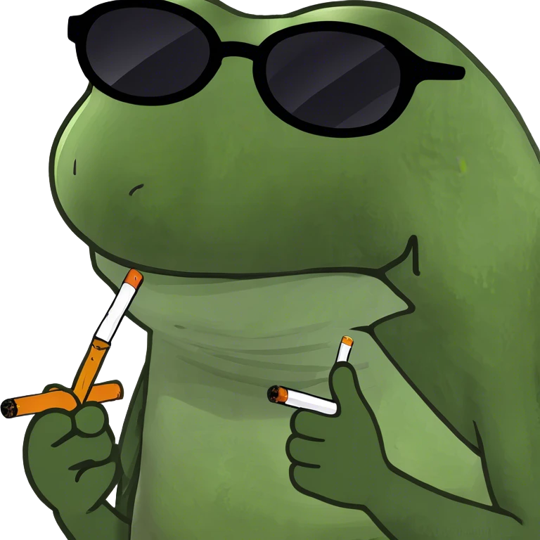 drunk holding cigarette emoji