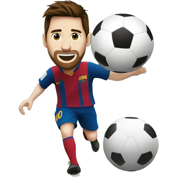 Soccer ball being kicked by Messi  emoji