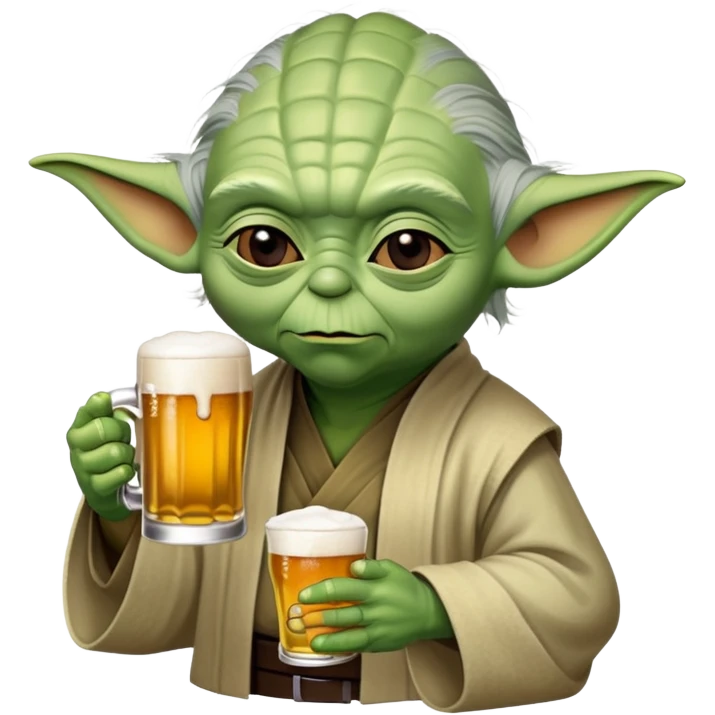 Yoda drink beer emoji