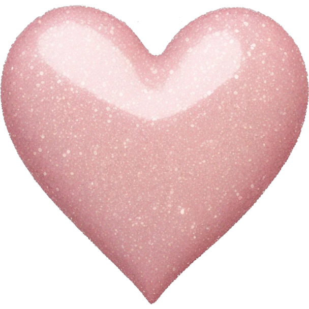 Pale pink glitter heart emoji