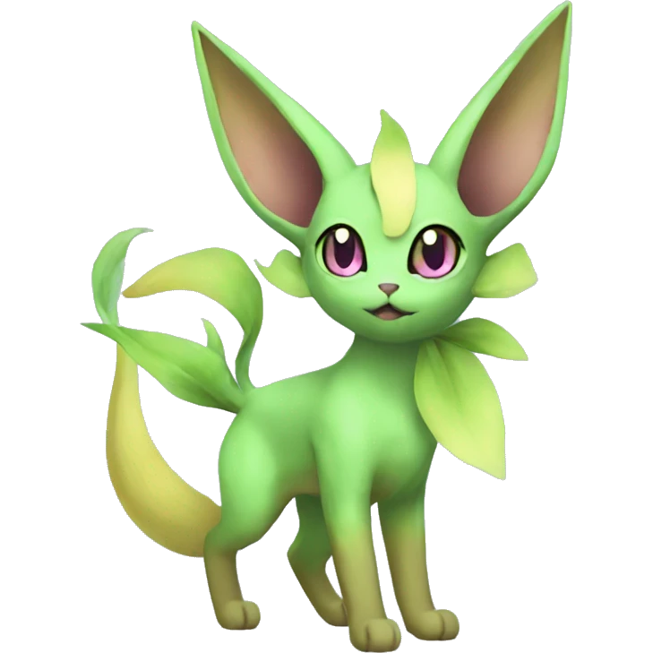 Espeon-Leafeon full body emoji
