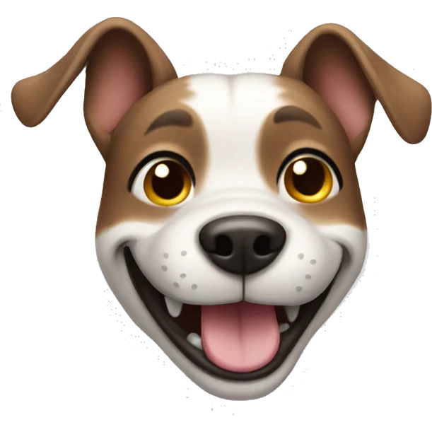 dog with a smile emoji