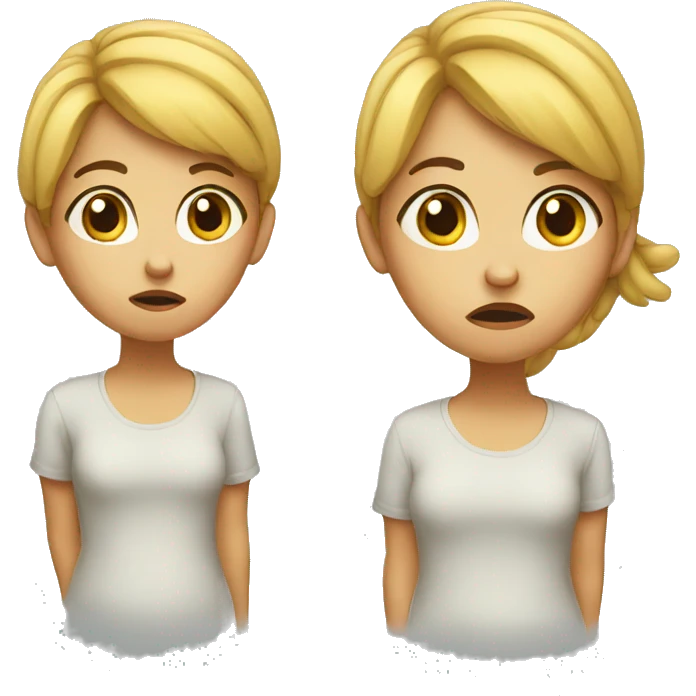 A confused girl emoji