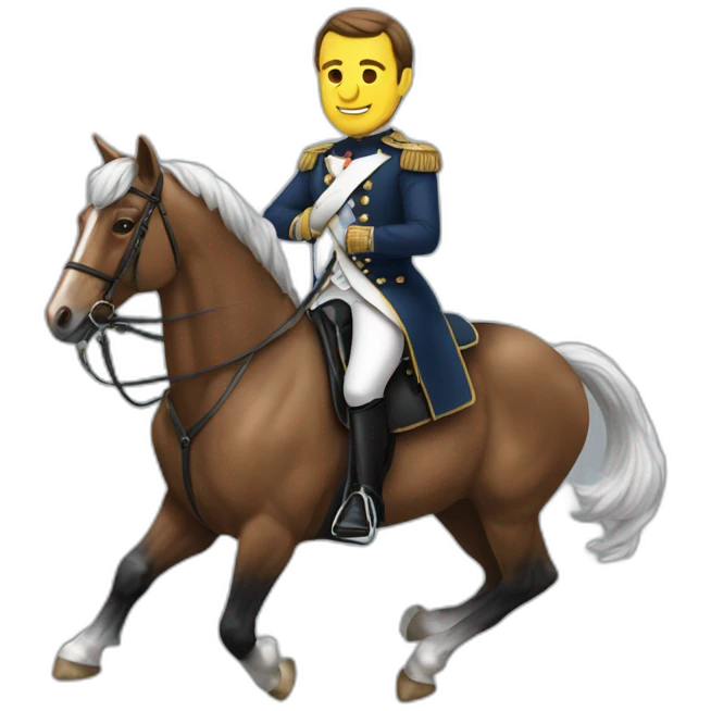 Macron sur cheval emoji