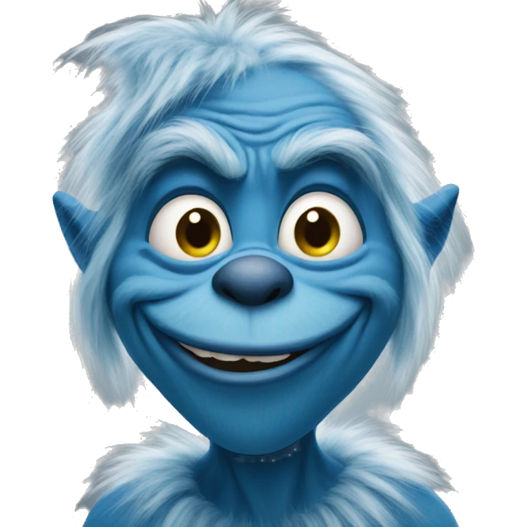 Blue grinch emoji
