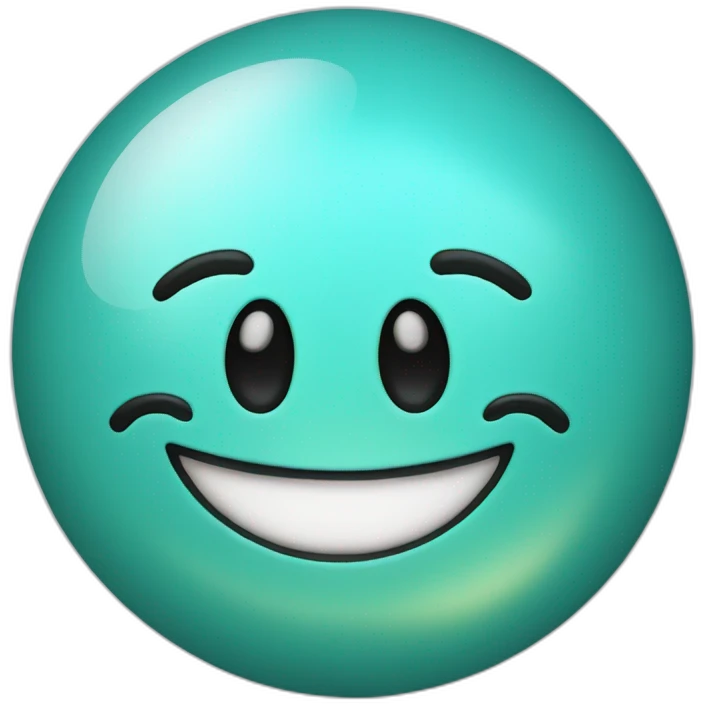 Uranus planet with a smiling face emoji