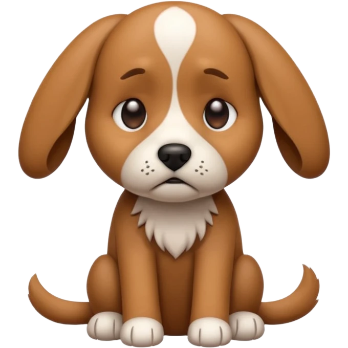 a 3d sad cute dog emoji