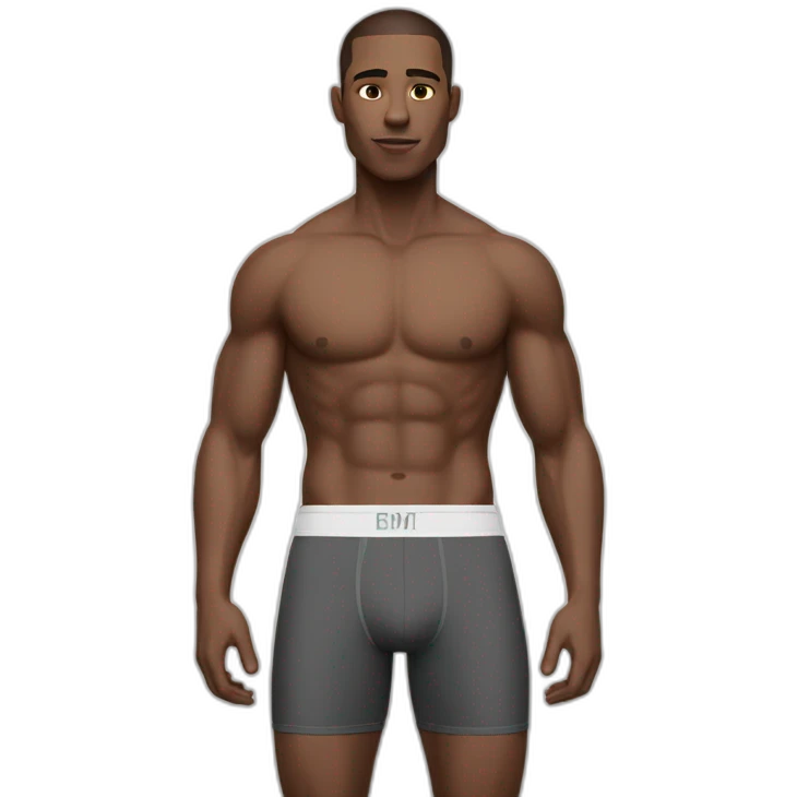 White Male boxer brief model emoji