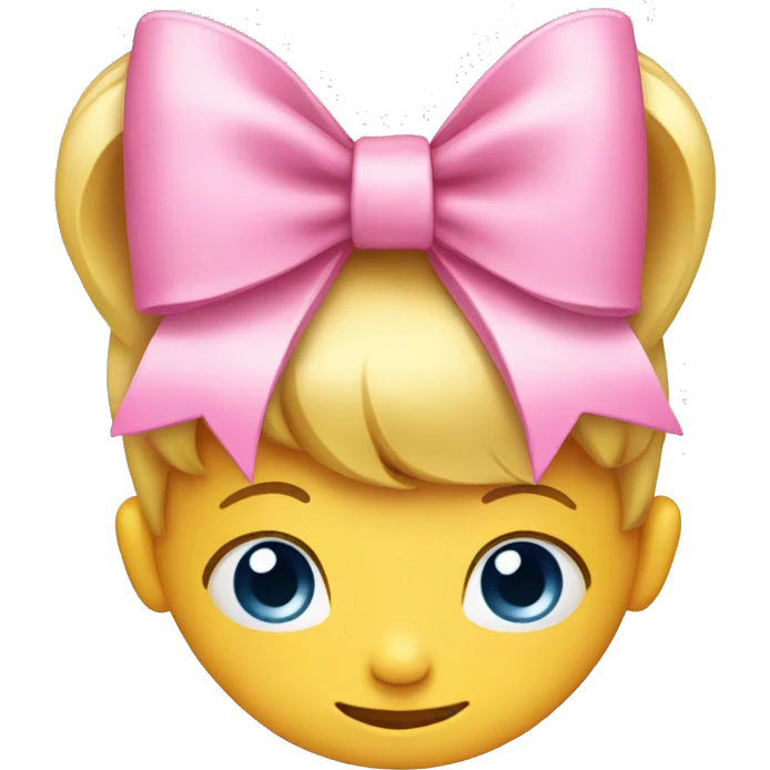 Pink bow emoji