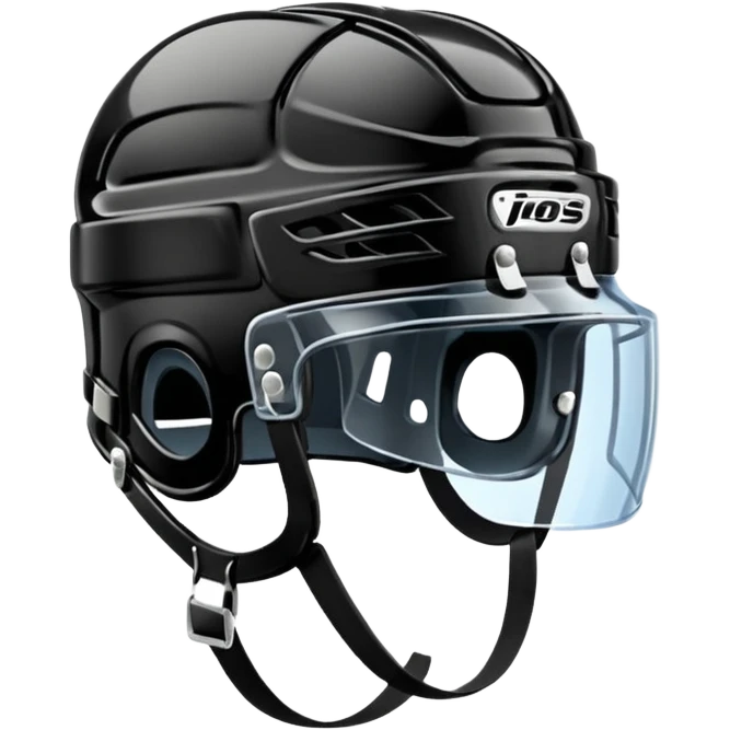 Give me a black ice hockey helmet emoji