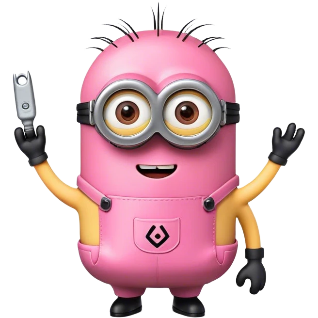 Pink minion emoji
