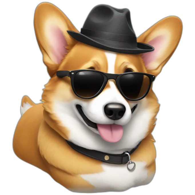 Corgi with sunglasses emoji